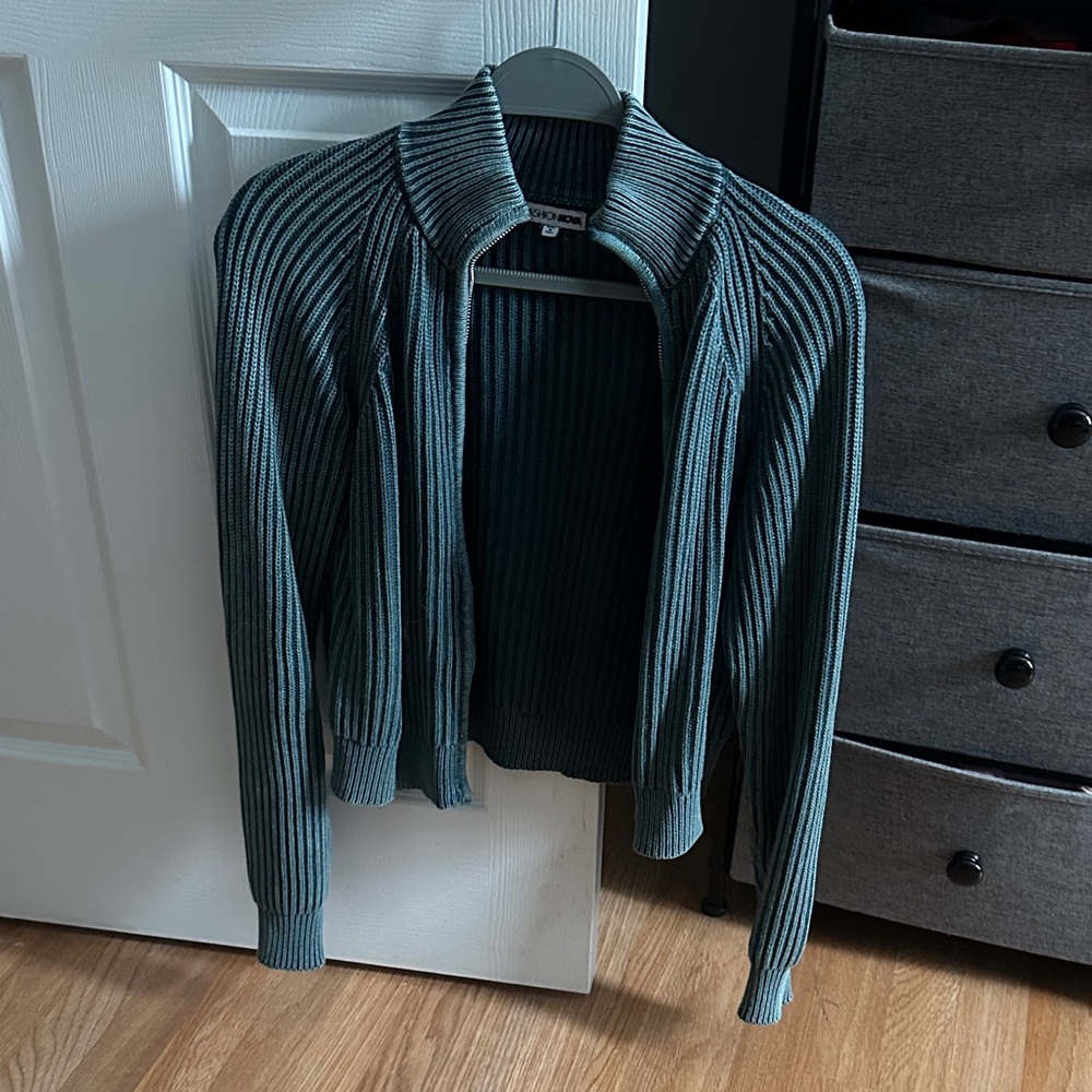 Fashion Nova Teal Knit Cardigan